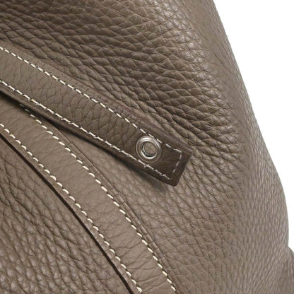 Hermes Etoupe Gray Taurillon Clemence Picotin Lock 22 MM Handbag