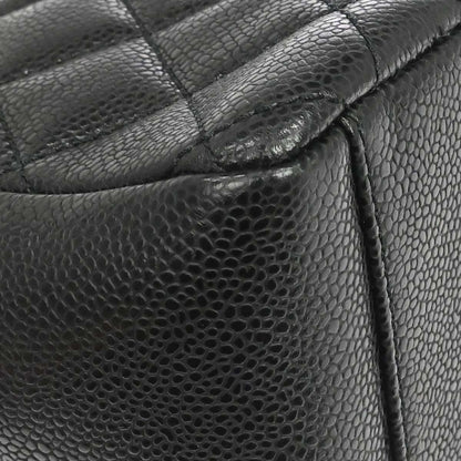 Chanel 2010-2011 Black Caviar Skin Petite Shopping Tote PST Chain Handbag