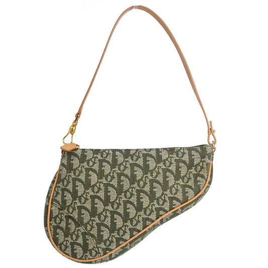 Christian Dior Green Trotter Saddle Handbag