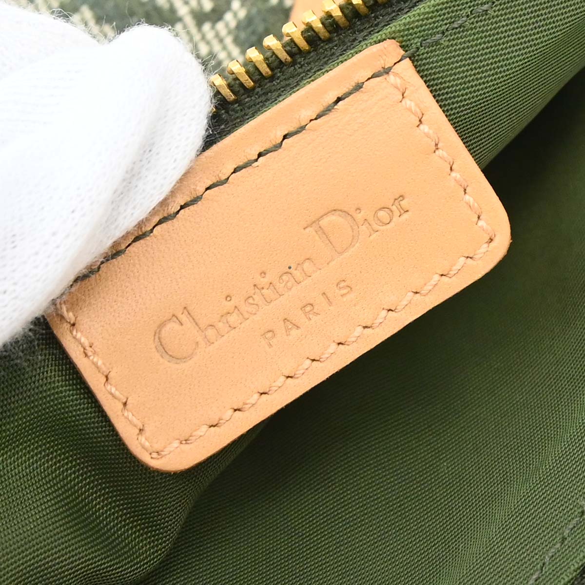 Christian Dior Green Trotter Saddle Handbag