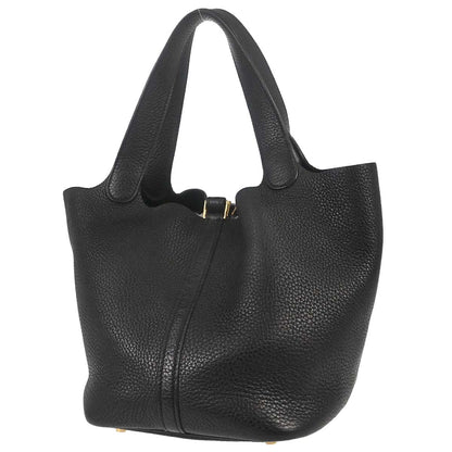 Hermes Black Taurillon Clemence Picotin Lock 22 MM Handbag
