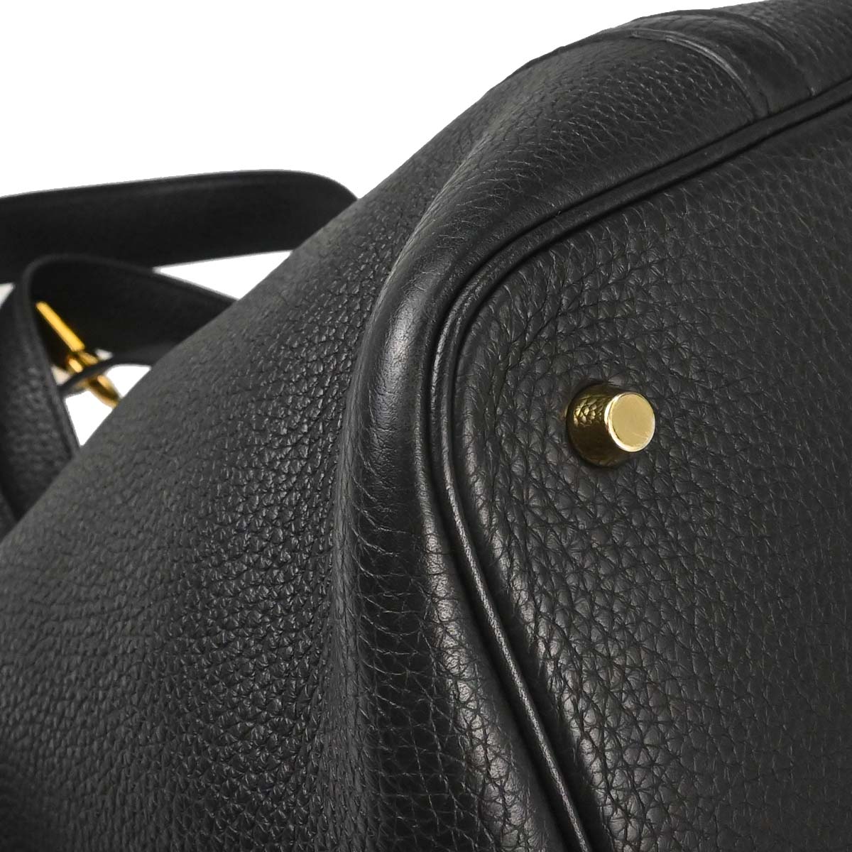Hermes Black Taurillon Clemence Picotin Lock 22 MM Handbag