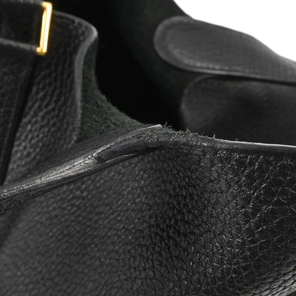 Hermes Black Taurillon Clemence Picotin Lock 22 MM Handbag