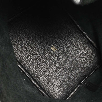 Hermes Black Taurillon Clemence Picotin Lock 22 MM Handbag
