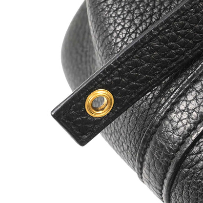 Hermes Black Taurillon Clemence Picotin Lock 22 MM Handbag