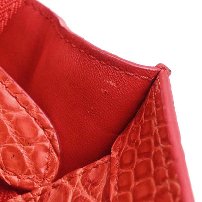 Celine * Red Crocodile Luggage Micro Tote Handbag