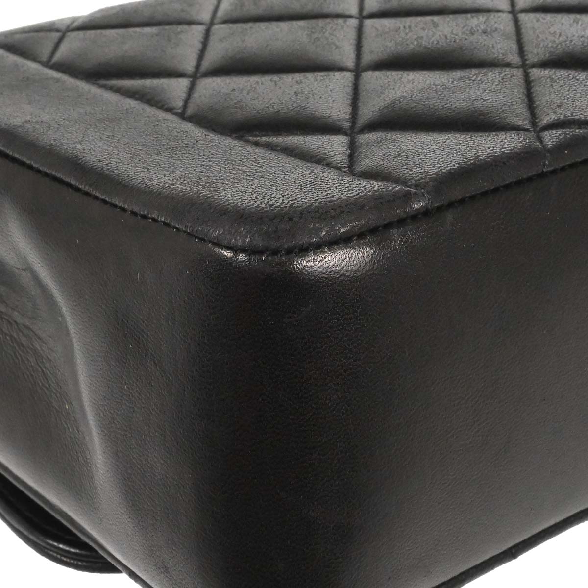 Chanel 1994-1996 Black Lambskin Medium Diana Shoulder Bag