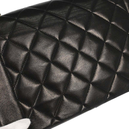 Chanel 1994-1996 Black Lambskin Medium Diana Shoulder Bag