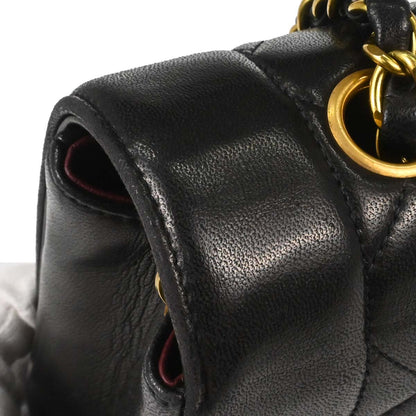 Chanel 1994-1996 Black Lambskin Medium Diana Shoulder Bag