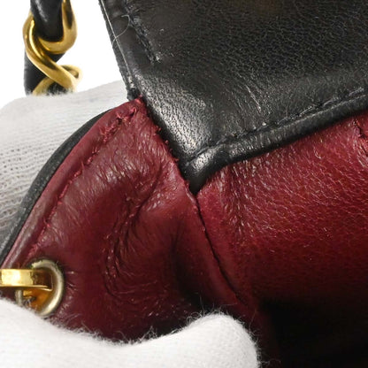 Chanel 1994-1996 Black Lambskin Medium Diana Shoulder Bag