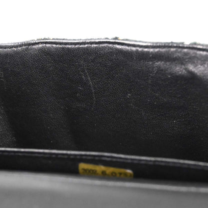 Chanel 2002-2003 Black Calfskin Wild Stitch Choco Bar Waffle Shoulder Bag