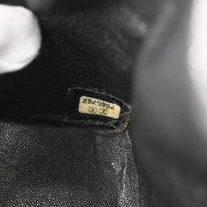 Chanel 2002-2003 Black Calfskin Wild Stitch Choco Bar Waffle Shoulder Bag