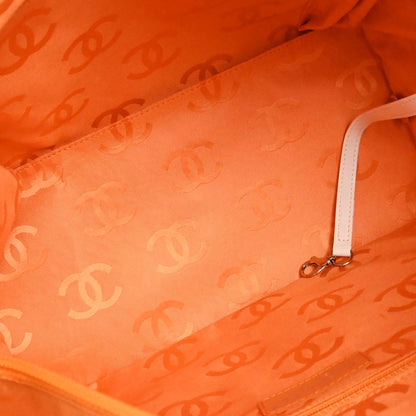 Chanel * 2005-2006 White Calfskin Python Cambon Ligne Tote Handbag