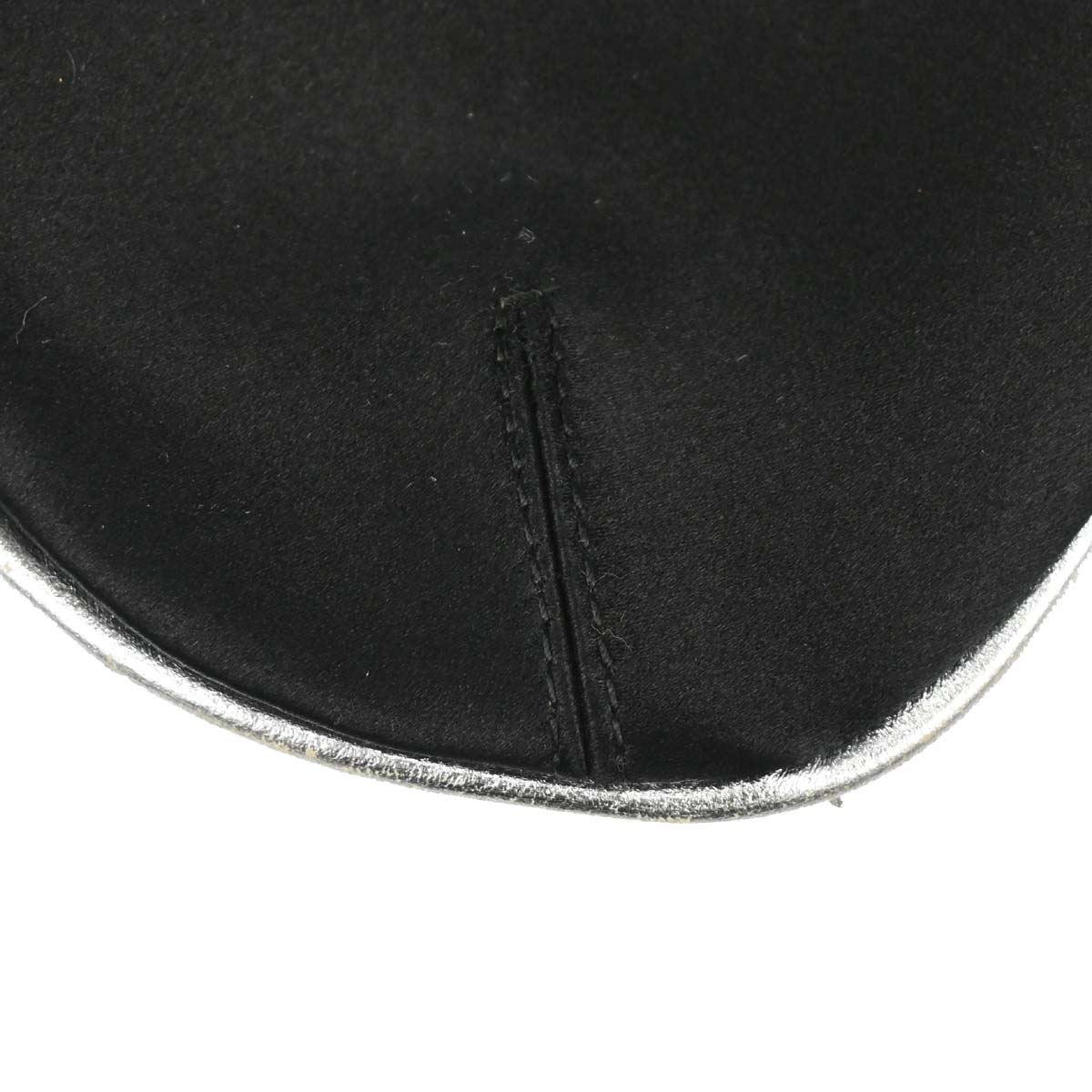 Christian Dior Black Satin Crystal Chain D Flap Shoulder Bag