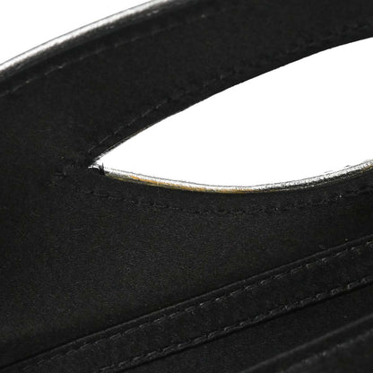 Christian Dior Black Satin Crystal Chain D Flap Shoulder Bag