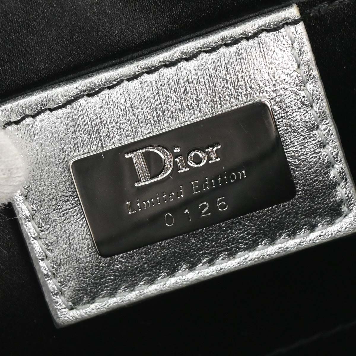 Christian Dior Black Satin Crystal Chain D Flap Shoulder Bag