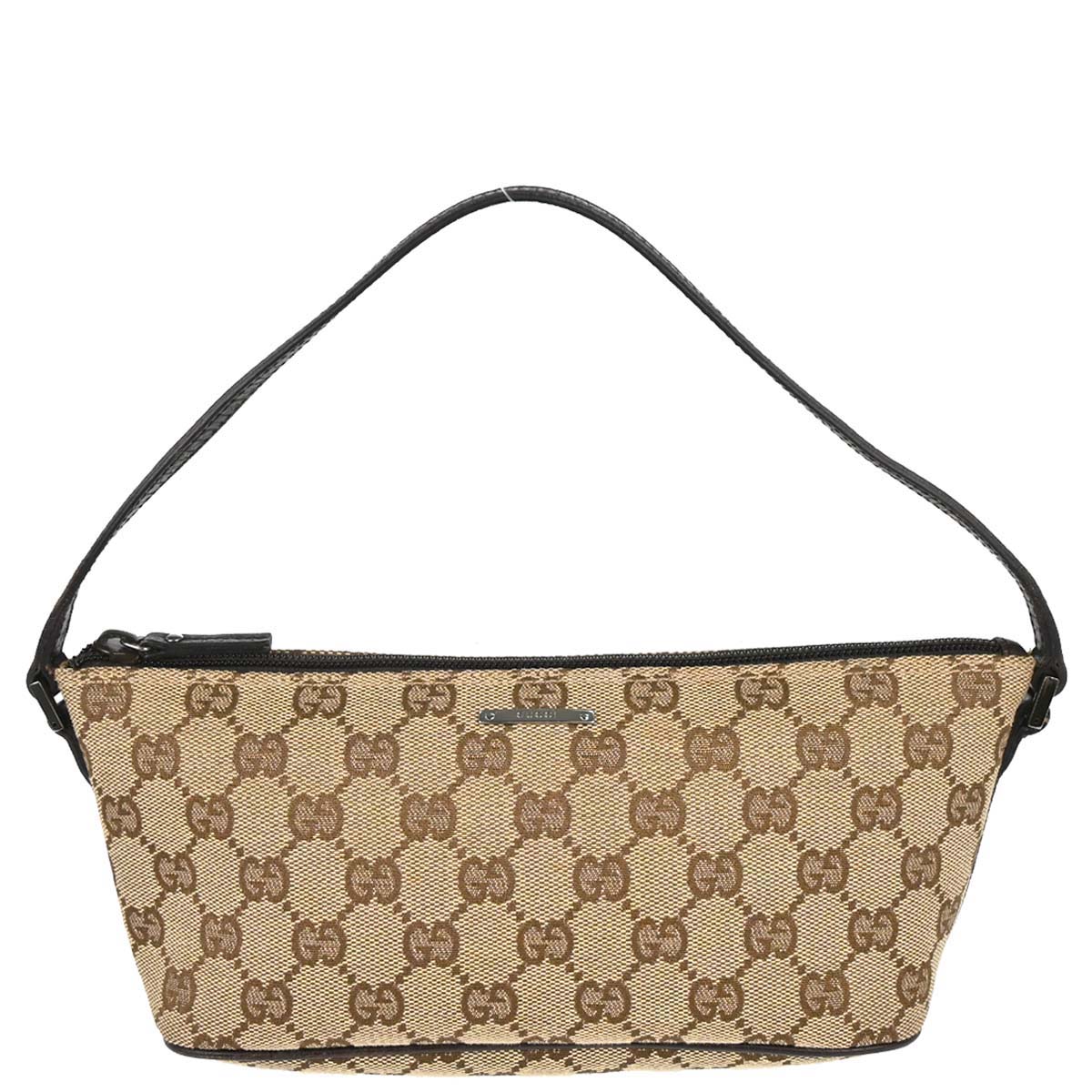 Gucci Beige Brown Canvas GG Handbag