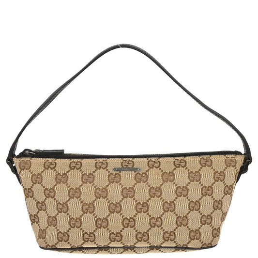 Gucci Beige Brown Canvas GG Handbag