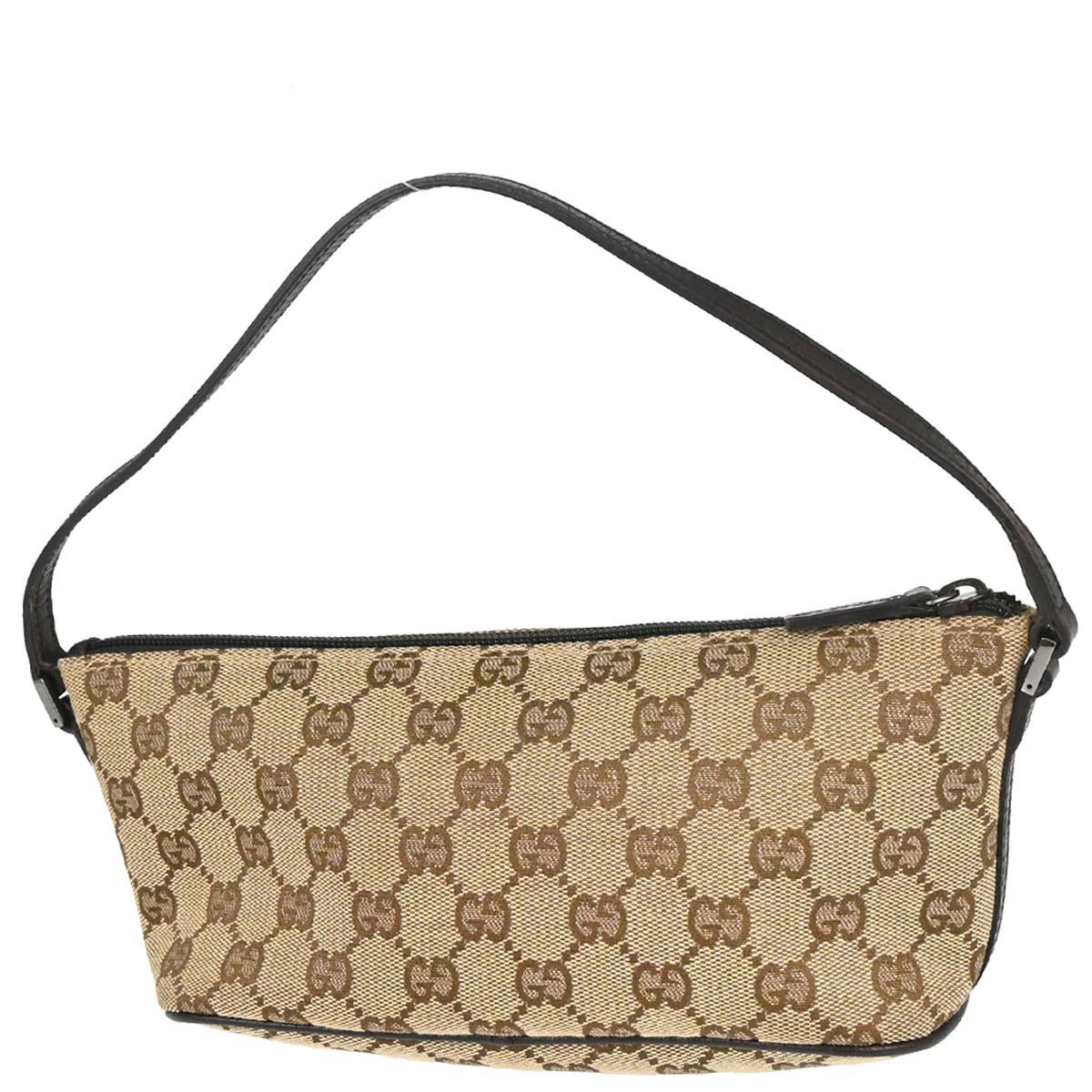 Gucci Beige Brown Canvas GG Handbag