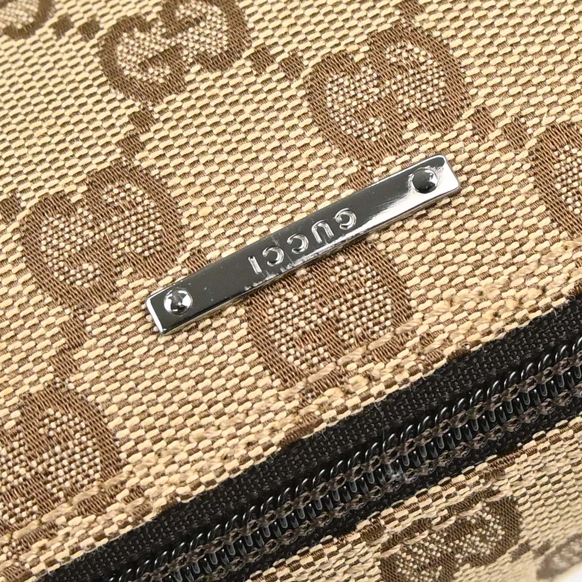 Gucci Beige Brown Canvas GG Handbag