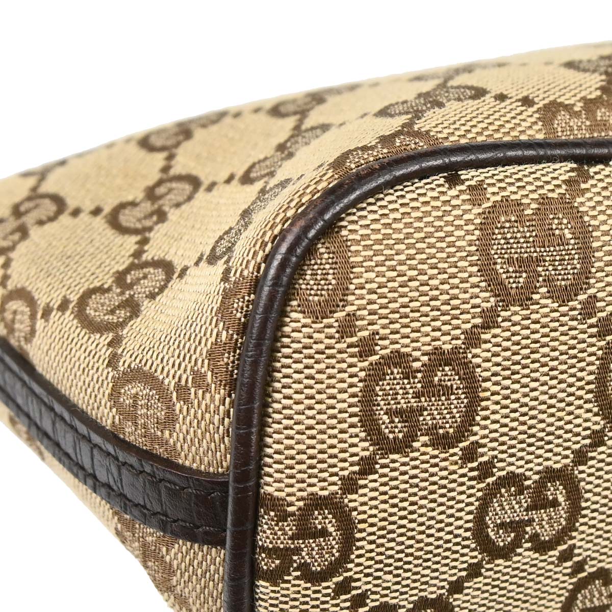 Gucci Beige Brown Canvas GG Handbag