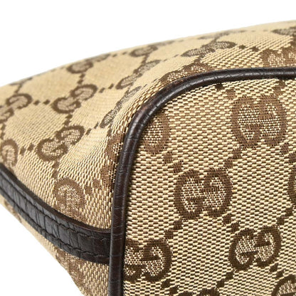 Gucci Beige Brown Canvas GG Handbag