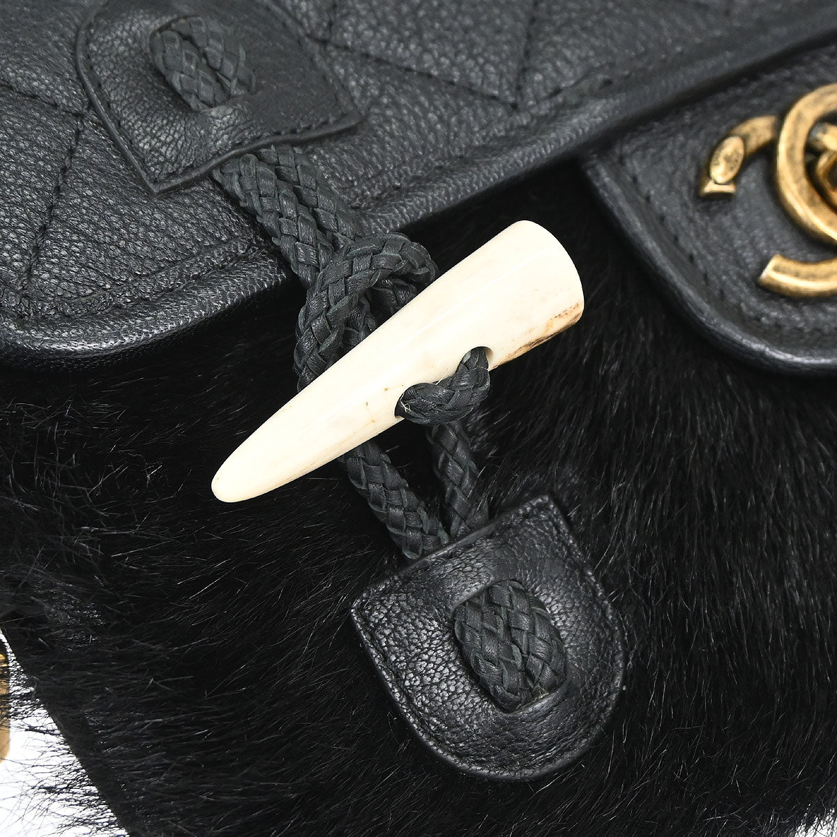 Chanel Black Calfskin Paris-Salzburg Cowboy 2way Messenger Handbag