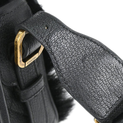 Chanel Black Calfskin Paris-Salzburg Cowboy 2way Messenger Handbag