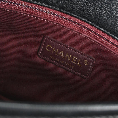 Chanel Black Calfskin Paris-Salzburg Cowboy 2way Messenger Handbag