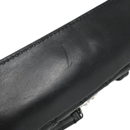 Chanel 2014 Black Lambskin Paris-Dallas Studded Flap Shoulder Bag