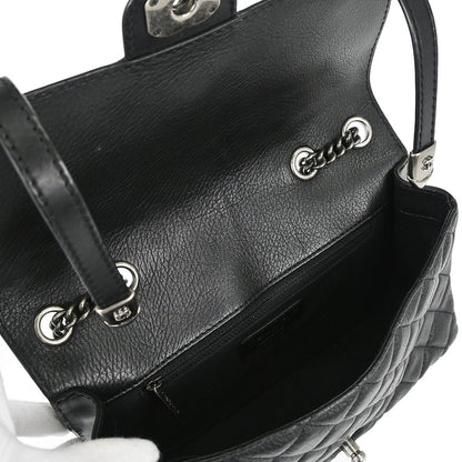 Chanel 2014 Black Lambskin Paris-Dallas Studded Flap Shoulder Bag