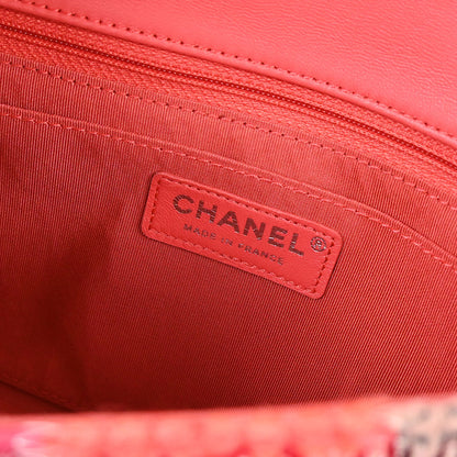 Chanel Pink Tweed Patchwork Shoulder Bag