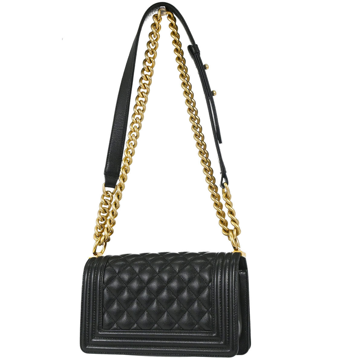 Boy Chanel 2019 Black Caviar Skin Small Chain Shoulder Bag