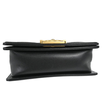 Boy Chanel 2019 Black Caviar Skin Small Chain Shoulder Bag