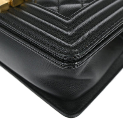 Boy Chanel 2019 Black Caviar Skin Small Chain Shoulder Bag
