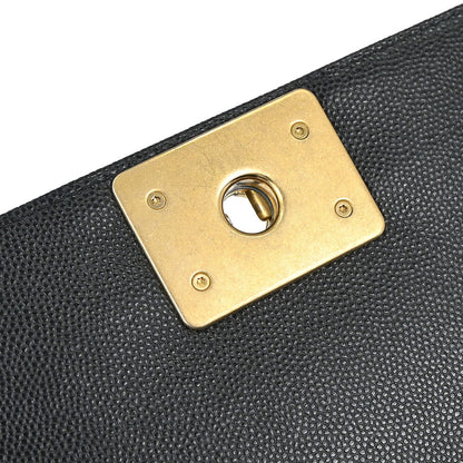 Boy Chanel 2019 Black Caviar Skin Small Chain Shoulder Bag