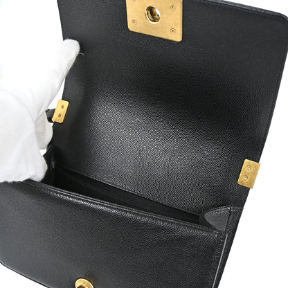 Boy Chanel 2019 Black Caviar Skin Small Chain Shoulder Bag