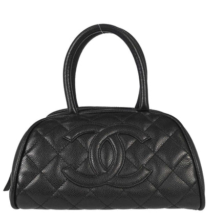 Chanel 2006-2008 Black Caviar Skin Bowling Bag 27