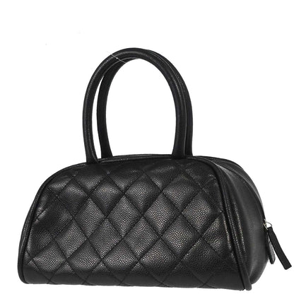 Chanel 2006-2008 Black Caviar Skin Bowling Bag 27
