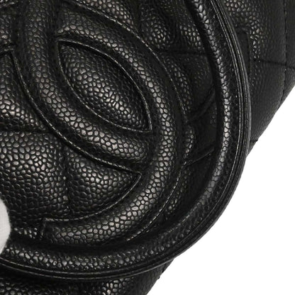 Chanel 2006-2008 Black Caviar Skin Bowling Bag 27