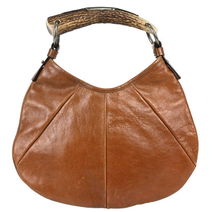 Yves Saint Laurent Brown Water Buffalo Mombasa Handbag