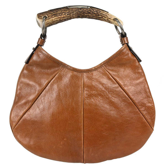 Yves Saint Laurent Brown Water Buffalo Mombasa Handbag