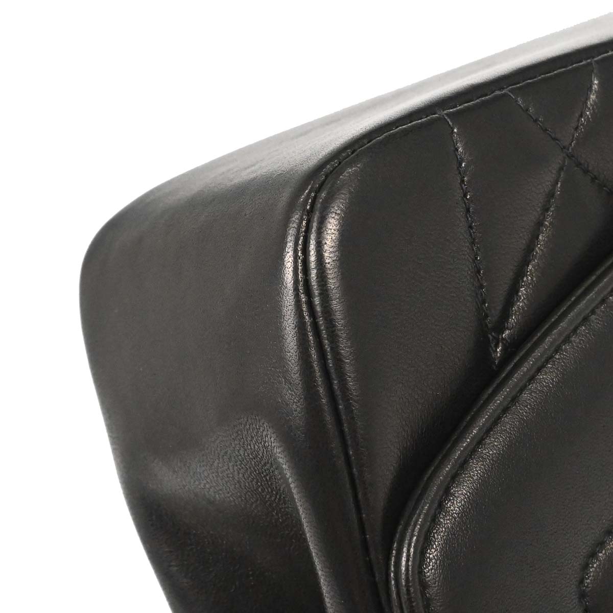 Chanel 1991-1994 Black Lambskin Small Diana Shoulder Bag