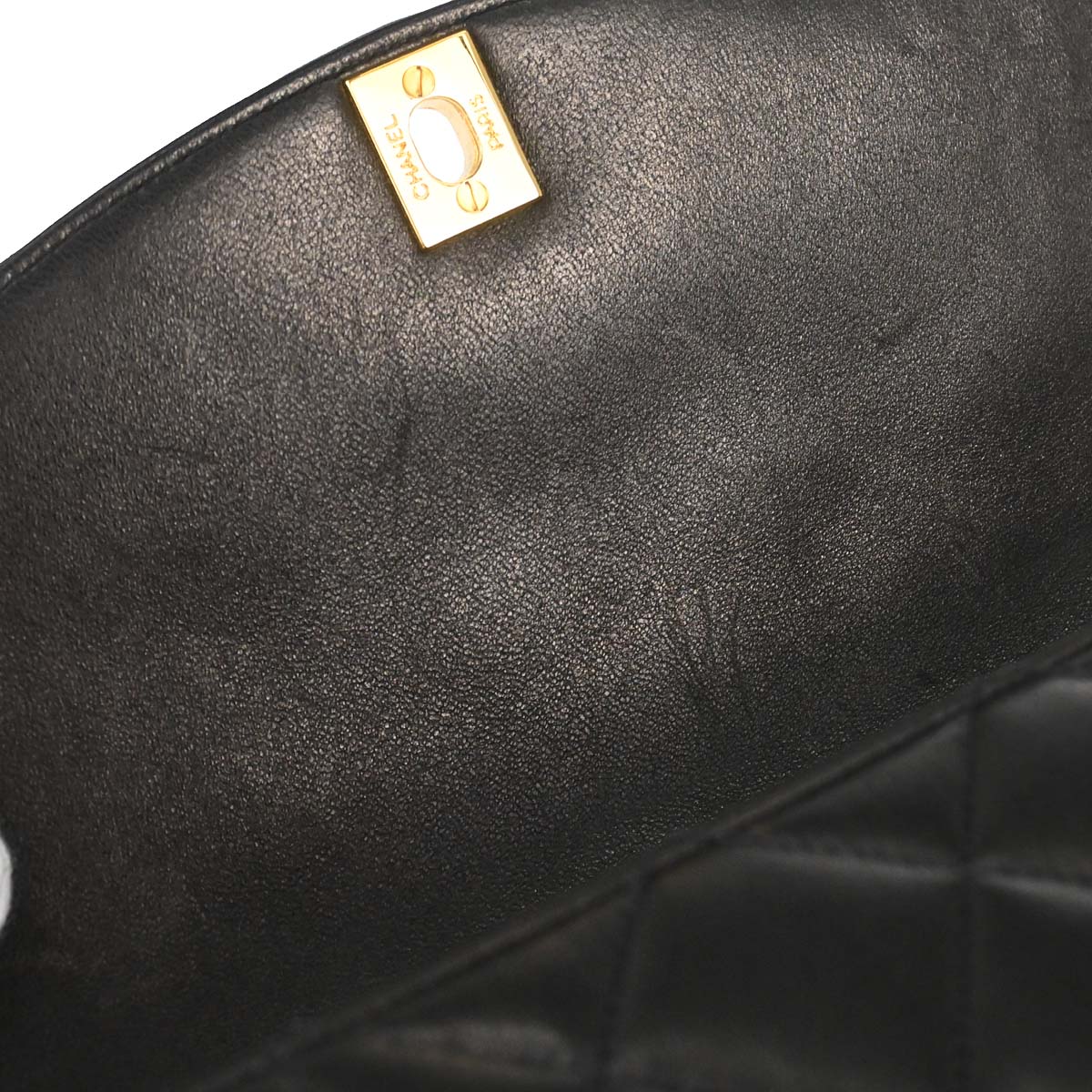 Chanel 1991-1994 Black Lambskin Small Diana Shoulder Bag