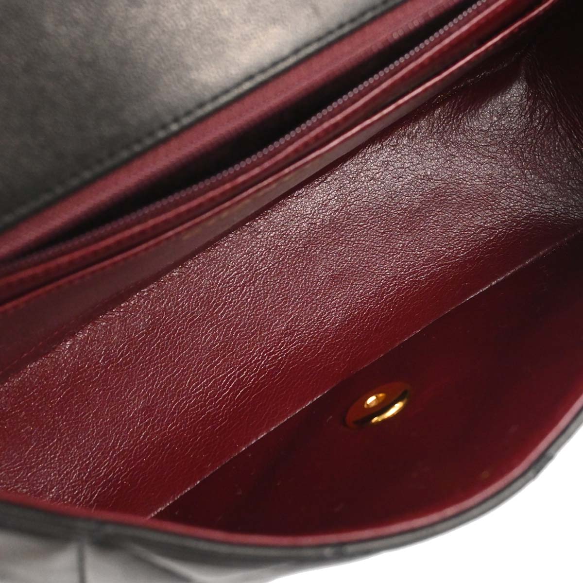 Chanel 1991-1994 Black Lambskin Small Diana Shoulder Bag