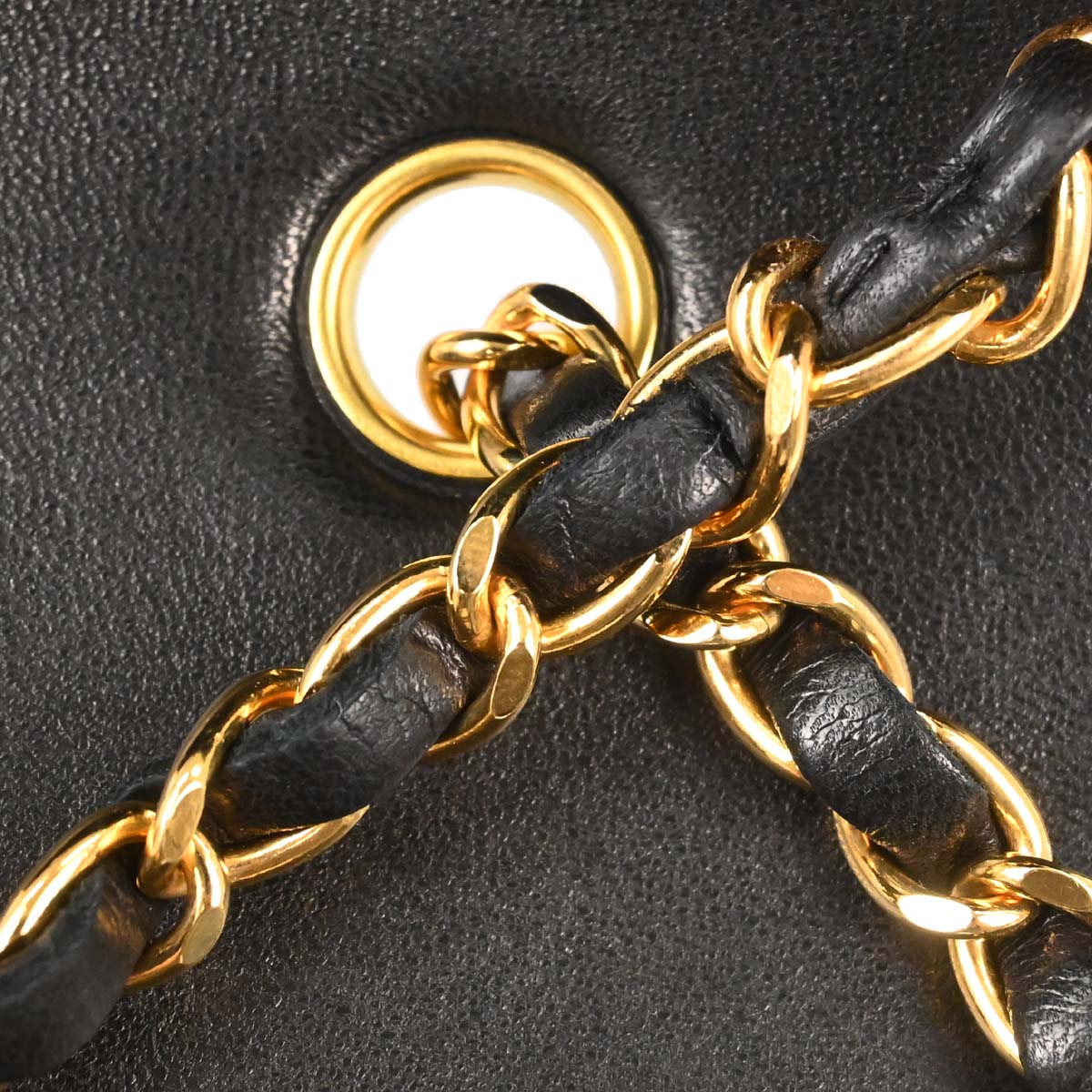 Chanel 1991-1994 Black Lambskin Small Diana Shoulder Bag