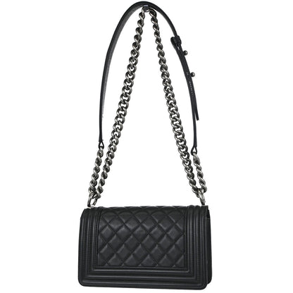 Boy Chanel Black Lambskin Small Chain Shoulder Bag