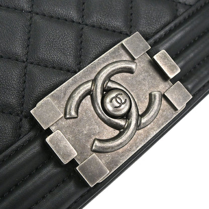 Boy Chanel Black Lambskin Small Chain Shoulder Bag
