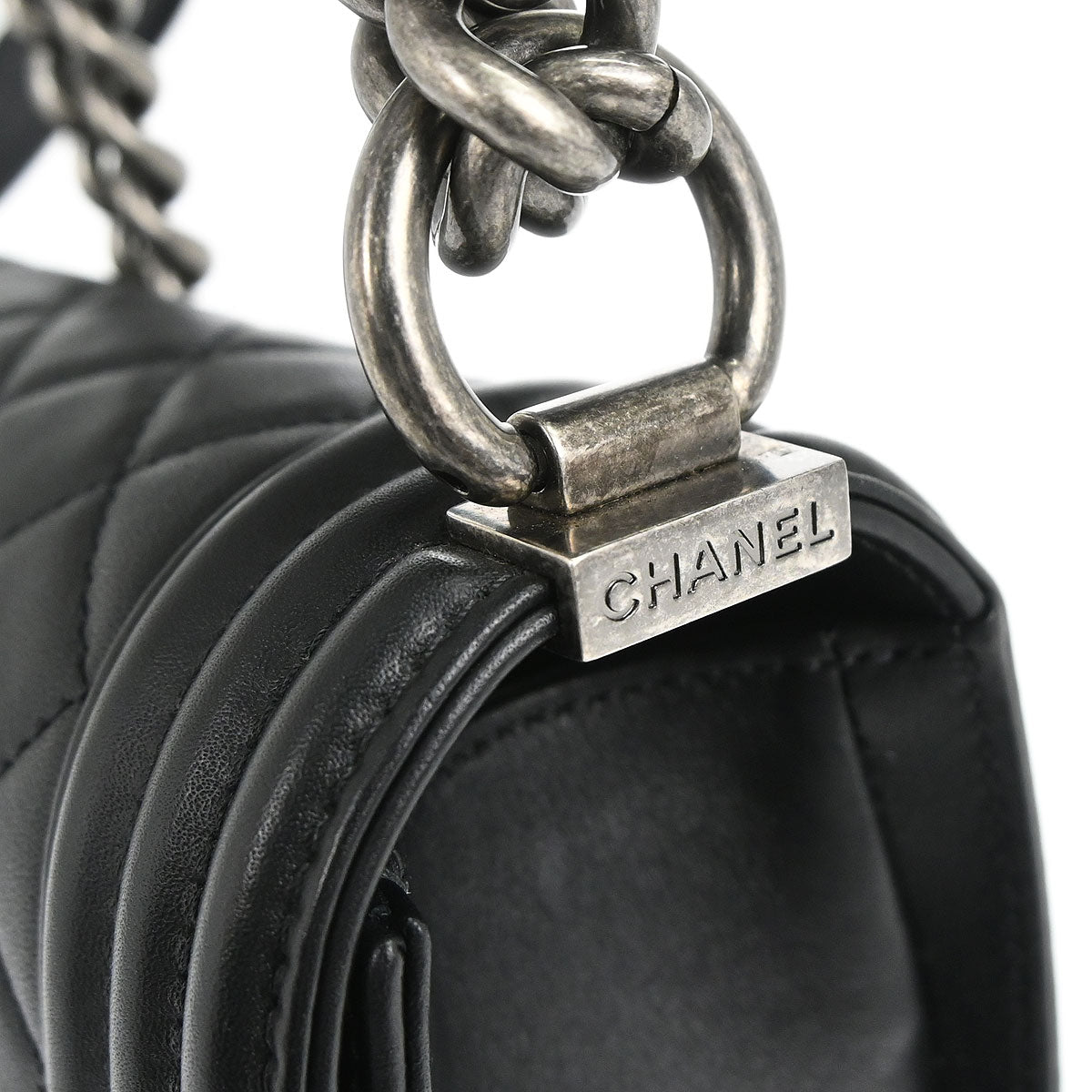 Boy Chanel Black Lambskin Small Chain Shoulder Bag