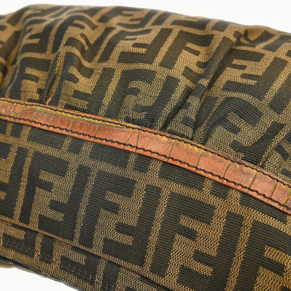 Fendi * Brown Zucca Crocodile Chef Hobo Handbag